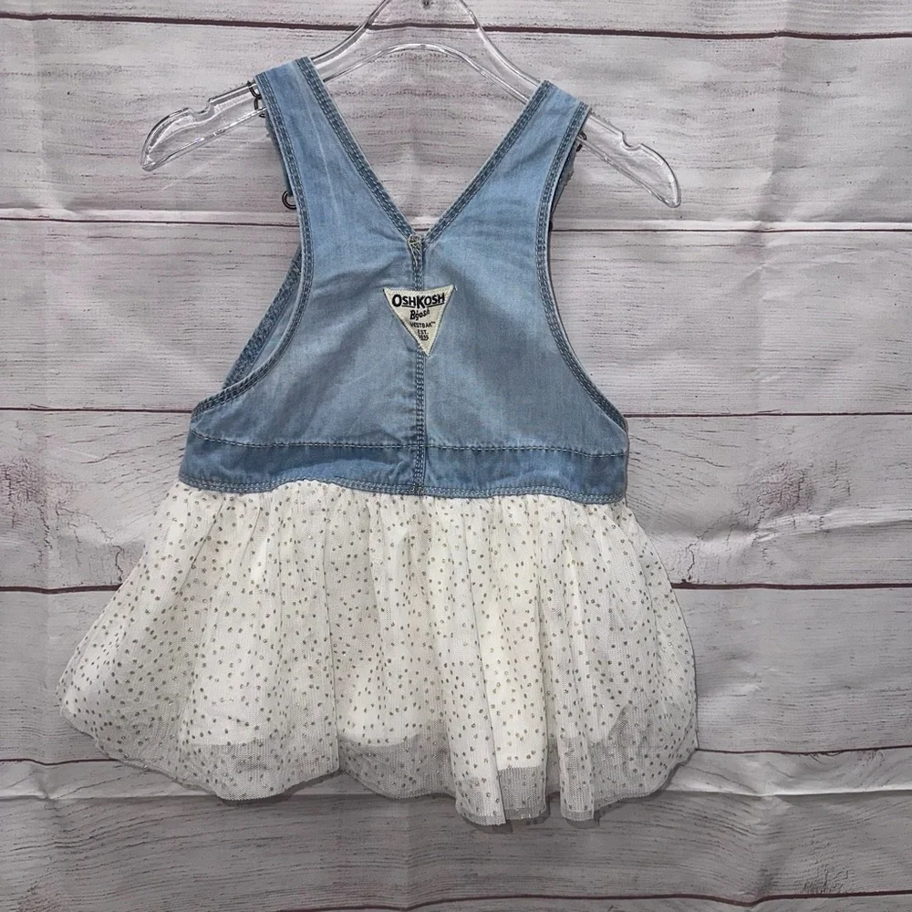 OshKosh B’Gosh Girls Overall Tulle Dress Size 18 Months